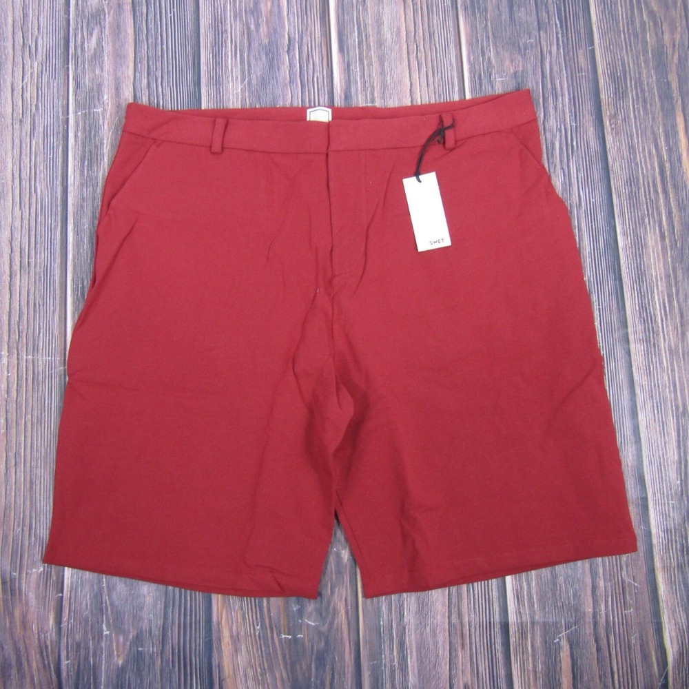Swet Tailor NEW NWT Mens 40 Red Chino‎ Shorts Golf